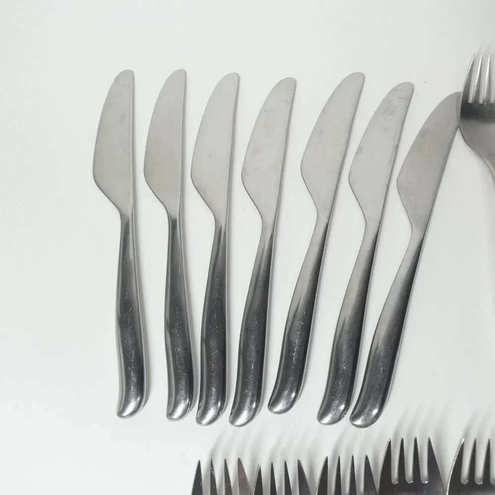 Lauffer Towle Design 2 Stainless Japan 21pc Flatware Lot Forks 18/8 MCM Vintage